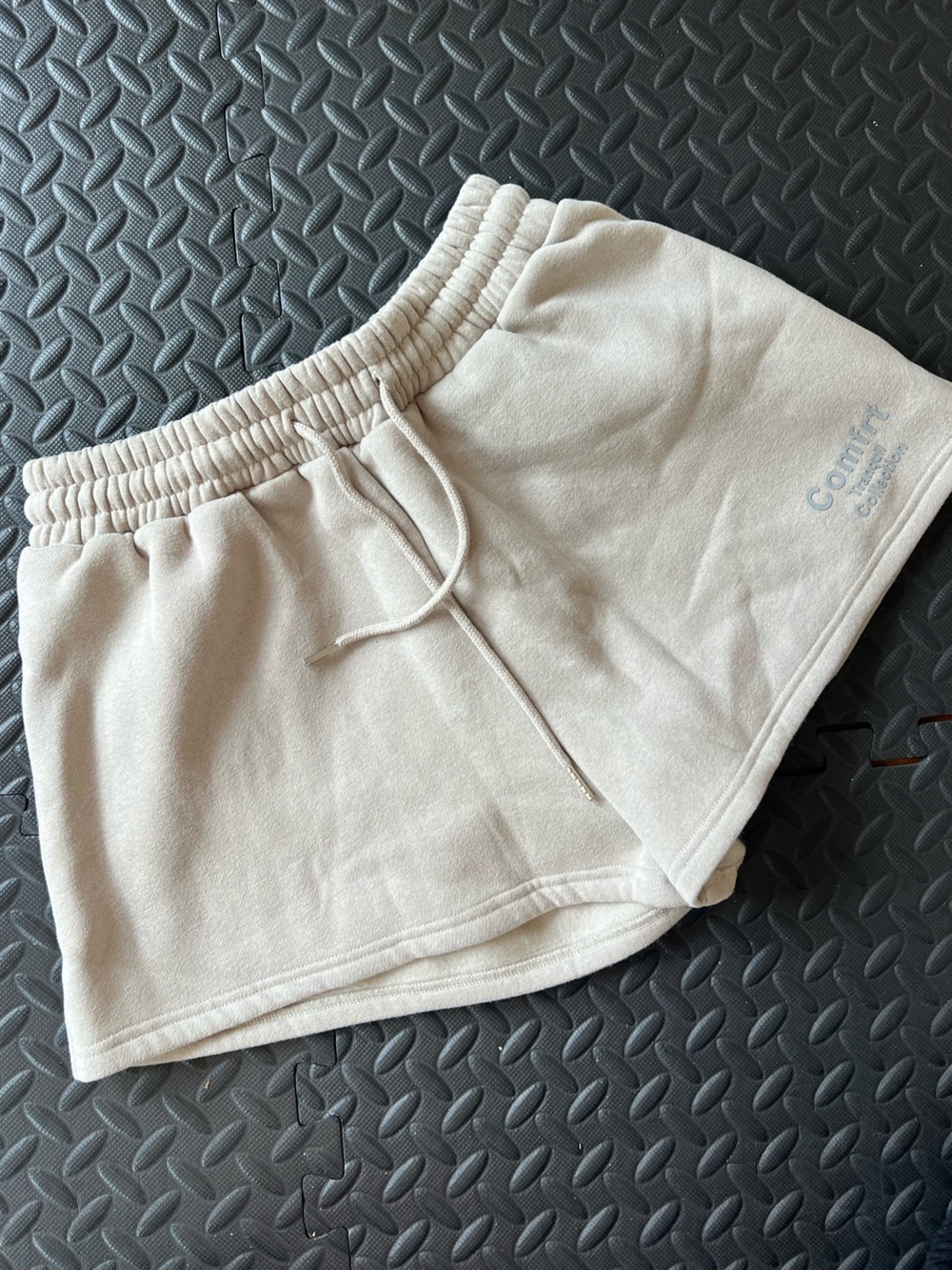 EUC Comfrt Tranquil Collection Natural Cream Drawstring Lounge Shorts Sz Medium